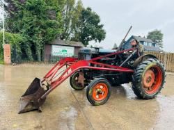 FORDSON E27N TRACTOR C/W PERKINS P6 ENGINE, FRONT LOADER & WINCH *NO VAT, VIDEO*