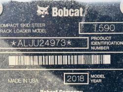 BOBCAT T590 TRACKED SKIDSTEER *YEAR 2018, 2761 HOURS* C/W BUCKET *VIDEO*