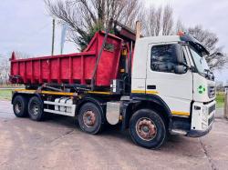 VOLVO FM DOUBLE DRIVE HOOK LOADER LORRY *YEAR 2013, MOT'D MARCH 2025* C/W SKIP 