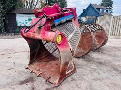 LLOYD SCREENING BUCKET *TO SUIT EXCAVATOR* C/W THREE X SCREENING BASKET'S 