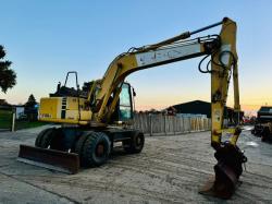 KOMATSU PW130ES 4WD WHEELED EXCAVATOR C/W BLADE 