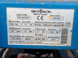 SKYJACK SJ 6832RT 4X4 SCISSOR LIFT *YEAR 2012, 1561 HOURS* C/W KUBOTA ENGINE 