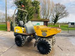 WACKER NEUSON 1501 4WD SWIVEL TIP DUMPER*1763 HOURS* C/W ROLE BAR *VIDEO*