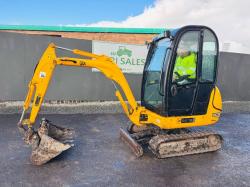 JCB 8018 EXCAVATOR EXPANDING TRACKS *READING 1862 HOURS*VIDEO*