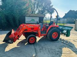 KUBOTA STV40 COMPACT TRACTOR *YEAR 2008* C/W ROTAVATOR, LOADER & BUCKET 