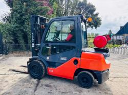 TOYOTA 02-8FGJF35 FORKLIFT *YEAR 2018* C/W FULLY GLAZED CABIN *VIDEO*