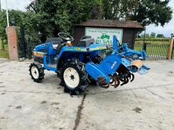 ISEKI LANDHOPE 145 4WD TRACTOR *ONLY 825 HOURS* C/W ROTOVATOR *VIDEO*