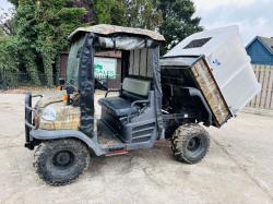 KUBOTA RTV900 4WD UTV *YEAR 2008, ROAD REGISTERED* C/W HYDRAULIC TIP & CANOPY *VIDEO*