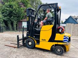 YALE GLP35VX FORKLIFT *YEAR 2018, HIGH RISED CABIN* C/W TINE POSITIONER *VIDEO*