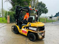 CATERPILLAR 35 DIESEL FORKLIFT C/W THREE STAGE MAST *VIDEO*