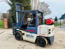 KOMATSU 4 TONNE FORKLIFT C/W SIDE SHIFT & PALLET TINES *VIDEO*