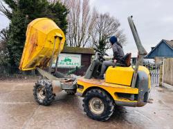 WACKER NEUSON 3001 4WD SWIVEL TIP DUMPER C/W ROLE BAR *VIDEO*