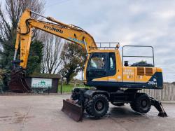 HYUNDAI 200W-7A 4WD WHEELED EXCAVATOR *ROAD REGISTERED* C/W QUICK HITCH *VIDEO*