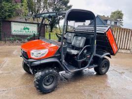 KUBOTA RTVX900 4WD UTV *YEAR 2014, ROAD REGISTERED * C/W HYDRAULIC TIP *VIDEO*