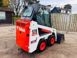 BOBCAT S70 SKIDSTEER *ONLY 211 HOURS, YEAR 2019* C/W BUCKET & FULLY GLAZED CABIN *VIDEO*