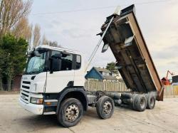 SCANIA P380 8X4 DOUBLE DRIVER TIPPER LORRY C/W MANUAL GEAR BOX 