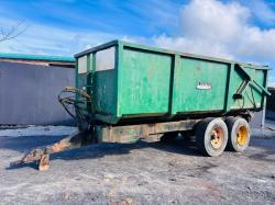 WOOTTON 10 TONNE TANDEM AXLE GRAIN TRAILER WITH HYDRAULIC REAR TAILGATE*VIDEO*