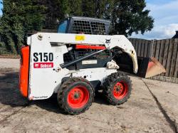 BOBCAT S150 SKIDSTEER *YEAR 2008* C/W BUCKET *VIDEO*