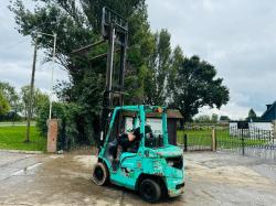 MITSUBISHI FD25 DIRSEL FORKLIFT C/W SIDE SHIFT *VIDEO*