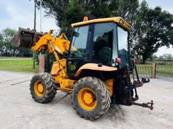 JCB 2CX-U 4WD LOADING SHOVEL C/W REAR LINKAGE, PTO, BUCKET & PALLET TINES *VIDEO*