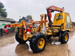 4WD UTILITY VEHICLE C/W HIAB CRANE & SPEC LIFT *VIDEOS*