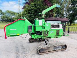 GREENTECH ST19-28 TRACKED WOOD CHIPPER C/W EXPANDING TRACKS *VIDEO*