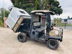 KUBOTA RTV900 4WD UTV *YEAR 2008, ROAD REGISTERED* C/W HYDRAULIC TIP & CANOPY *VIDEO*