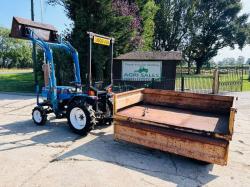 MITSUBISHI MT180HMD 4WD COMPACT TRACTOR C/W FRONT LOADER, BUCKET & TRAILER *VIDEO*