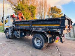 DAF LF55.220 4X2 TIPPER LORRY C/W HIAB 099 CRANE *VIDEO*