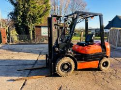 TOYOTA 25 DIESEL FORKLIFT C/W 2 STAGE MAST *VIDEO*