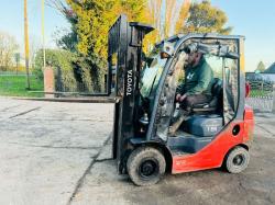 TOYOTA 15 FORKLIFT *CONTAINER SPEC, YEAR 2019* C/W PALLET TINES *VIDEO*