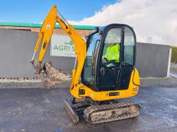 JCB 8018 EXCAVATOR EXPANDING TRACKS *READING 1862 HOURS*VIDEO*