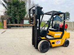 BOSS GAS FORKLIFT *SIDESHIFT*C/W PALLET TINES*VIDEO*