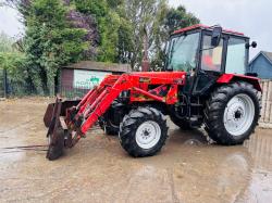 BELARUS 920 4WD TRACTOR *1238 HOURS* C/W LOADER, MUCK FORK, BUCKET & BALE SPIKE *VIDEO*