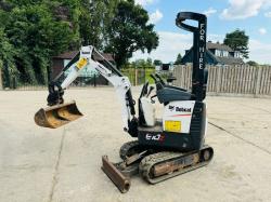 BOBCAT E10Z TRACKED EXCAVATOR *YEAR 2019, 2926 HOURS* C/W EXPANDING TRACKS *VIDEO*