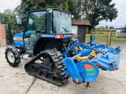 ISEKI GEAS 33S TRACKED TRACTOR *ONLY 889 HOURS* C/W AC CABIN & ROTOVATOR *VIDEO*