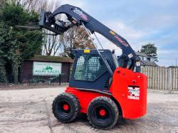 THOMAS 205 TURBO VERTICLE LIFT SKIDSTEER *HIGH FLOW* C/W PALLET TINES *VIDEO*