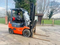 TOYOTA 18 FORKLIFT C/W PALLET TINES *VIDEO*