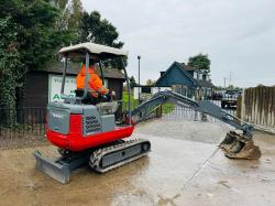 TAKEUCHI TB016 TRACKED EXCAVATOR C/W QUICK HITCH & 3 X BUCKETS *VIDEO*