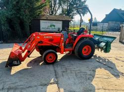 KUBOTA STV40 COMPACT TRACTOR *YEAR 2008* C/W ROTAVATOR, LOADER & BUCKET 