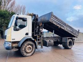 DAF LF55.220 4X2 TIPPER LORRY C/W HIAB 099 CRANE CHOICE OF 5 *VIDEO*