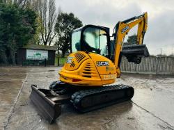 JCB 8065 TRACKED EXCAVATOR *ZERO SWING, YEAR 2013* C/W QUICK HITCH *VIDEO*