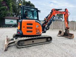 HITACHI ZX48U-5A EXCAVATOR *ZERO SWING, YEAR 2018* C/W 2 X BUCKET'S *VIDEO*