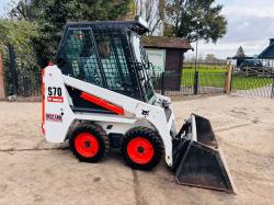 BOBCAT S70 SKIDSTEER *ONLY 211 HOURS, YEAR 2019* C/W BUCKET & FULLY GLAZED CABIN *VIDEO*