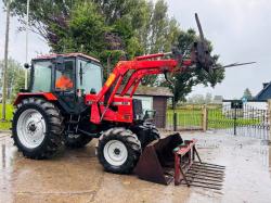 BELARUS 920 4WD TRACTOR *1238 HOURS* C/W LOADER, MUCK FORK, BUCKET & BALE SPIKE *VIDEO*