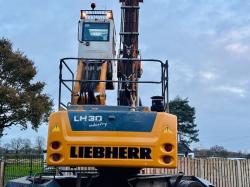 LIEBHERR LH30 HIGH RISE CABIN SCRAP HANDLER *YEAR 2016* C/W MAGNET GEAR *VIDEO*