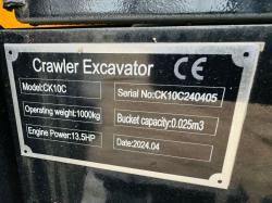 UNUSED CAPTOK CK10C TRACKED EXCAVATOR *YEAR 2024* C/W BUCKET 