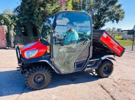 KUBOTA RTV X900 4WD UTV *YEAR 2016, 1029 HOURS* C/W HYDRAULIC TIP *VIDEO*