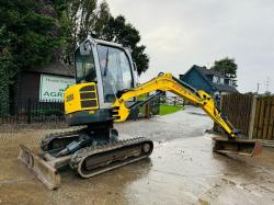 WACKER NEUSON 28Z3 EXCAVATOR *YEAR 2013, 3140 HOURS* C/W VERTICLE DIG SYSTEM *VIDEO*