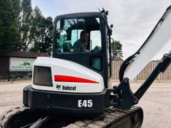 BOBCAT E45 TRACKED EXCAVATOR *YEAR 2019, ONLY 1700 HOURS* C/W QUICK HITCH *VIDEO*